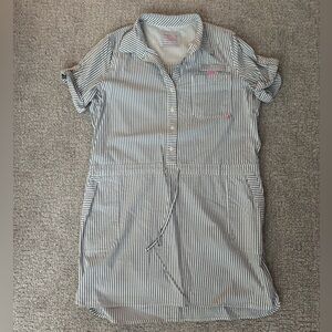Vineyard Vines fishing shirt cover up- seersucker